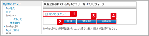 Myカテゴリの編集